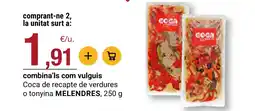 BonpreuEsclat MELENDRES Coca de recapte de verdures o tonyina oferta