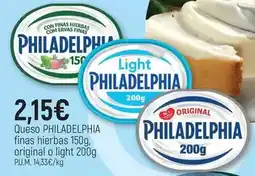CoMarket Philadelphia - queso finas hierbas original o light oferta