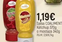 CoMarket Coaliment - salsa ketchup o mostaza oferta