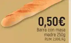 CoMarket Barra con masa madre oferta