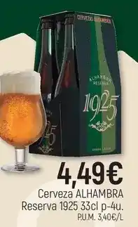 CoMarket Alhambra - cerveza reserva 1925 oferta