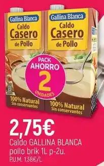 CoMarket Gallina blanca - caldo pollo brik oferta