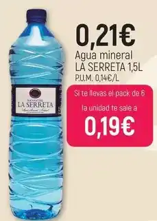 CoMarket La serreta - agua mineral oferta