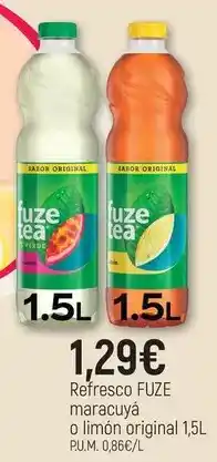 CoMarket Fuze tea - refresco maracuyá o limón original oferta