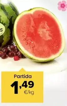 Autoservicios Familia Sandia rayada partida oferta