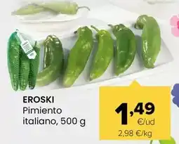 Autoservicios Familia Eroski - pimiento italiano oferta