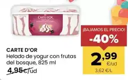 Autoservicios Familia Carte d'or - helado de yogur con frutas del bosque oferta