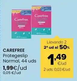 Autoservicios Familia Carefree - protegeslip normal oferta