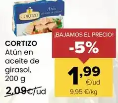 Autoservicios Familia Cortizo - atún en aceite de girasol oferta