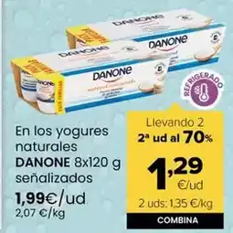Autoservicios Familia Danone - en los yogures naturales senalizados oferta