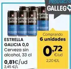 Autoservicios Familia Estrella galicia - 0,0 cerveza sin alcohol oferta