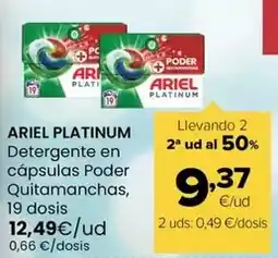 Autoservicios Familia Ariel - platinum detergente en capsulas poder quitamanchas oferta