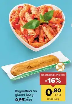 Autoservicios Familia Baguettina sin gluten oferta