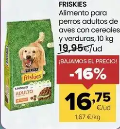 Autoservicios Familia Friskies - alimento para perros adultos de aves con cereales y verduras oferta