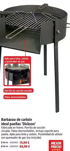 Bauhaus Barbacoa de carbón ideal paellas dickson oferta