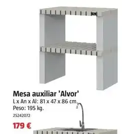 Bauhaus Mesa auxiliar 'alvor' oferta