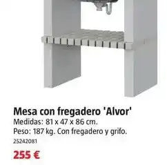Bauhaus Mesa con fregadero 'alvor' oferta