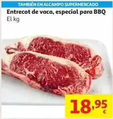 Alcampo Lomo de vaca#entrecot ingescare bja kg oferta