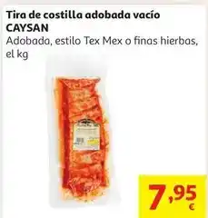 Alcampo Tira de costilla adobada vacio caysan kg oferta