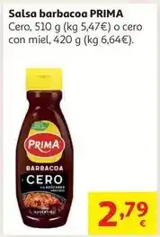 Alcampo Barbacoa cero prima 510 gr oferta