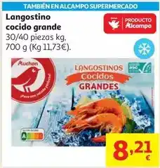 Alcampo Auchan - langostino cocido grande oferta