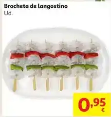 Alcampo Brocheta de langostino oferta