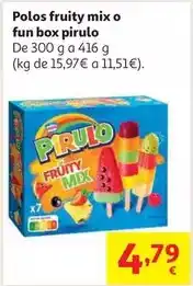 Alcampo Pirulo fruity mix nestle x7 411ml 416g oferta