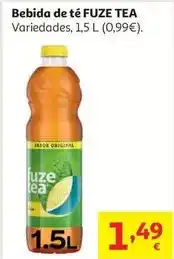 Alcampo Bebida te limon fuze original pet 1,5l oferta