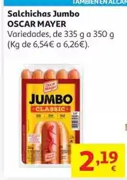 Alcampo Salchicha jumbo oscar mayer 350g oferta