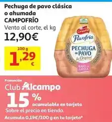 Alcampo Pechuga de pavo maxi campofrio oferta