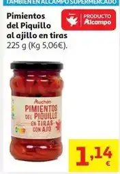 Alcampo Auchan - pimientos del piquillo al ajillo en tiras oferta