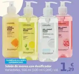 Alcampo Jabon manos flor melocoton cosmia 500 ml oferta