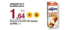 BonpreuEsclat ALPRO Beguda d'ametlla 0% sucres oferta