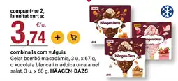 BonpreuEsclat HÄAGEN-DAZS Gelat bombó macadamia o xocolata blanca i maduixa o caramel salat oferta