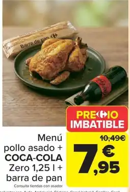 Carrefour Market Coca-Cola Menú pollo asado oferta