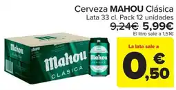 Carrefour Market Cerveza mahou clásica oferta