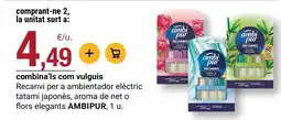 BonpreuEsclat AMBIPUR Recanvi per a ambientador elèctric tatami japonès, aroma de net o flors elegants oferta