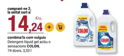 BonpreuEsclat COLON Detergent líquid gel actiu o sensacions oferta