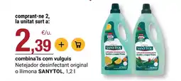 BonpreuEsclat SANYTOL Netejador desinfectant original o llimona oferta