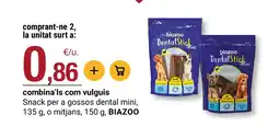 BonpreuEsclat BIAZOO Snack per a gossos dental mini o mitjans oferta