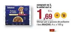 BonpreuEsclat BIAZOO Menjar per a gossos de pollastre i bou oferta
