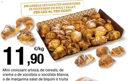 BonpreuEsclat Mini croissant artesà, de cereals, de crema o de xocolata o xocolata blanca, o de margarina salat de biquini o truita oferta
