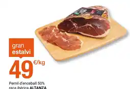 BonpreuEsclat ALTANZA Pernil d'enceball 50% raça ibèrica oferta