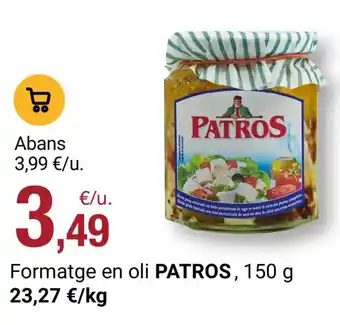 BonpreuEsclat PATROS Formatge en oli oferta