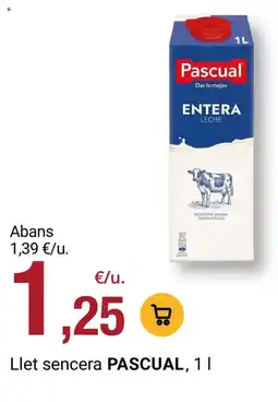 BonpreuEsclat PASCUAL Llet sencera oferta