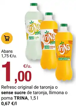 BonpreuEsclat TRINA Refresc original de taronja o sense sucre de taronja, llimona o poma oferta
