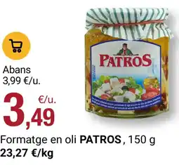 BonpreuEsclat PATROS Formatge en oli oferta