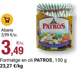 BonpreuEsclat PATROS Formatge en oli oferta