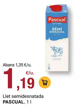 BonpreuEsclat PASCUAL Llet semidesnatada oferta