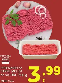 HiperDino Preparado de carne molida de vacuno oferta